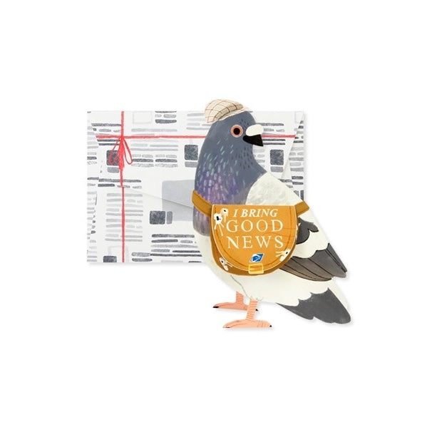 Messenger Pigeon Celebration Pop-up Card