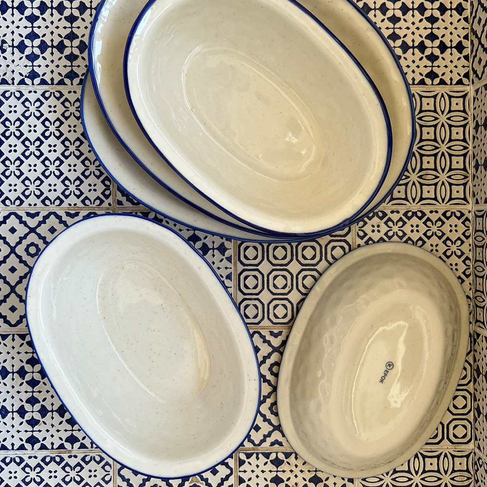 Epok Blue Rim Series - Oval Plate (New Size!)