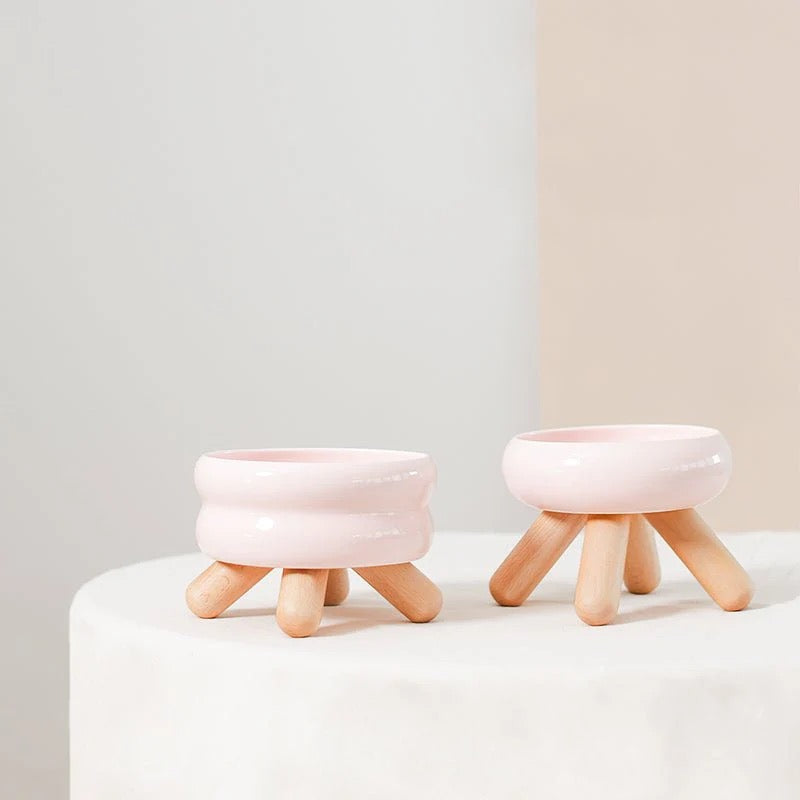 Elevated Ceramic Food Bowl