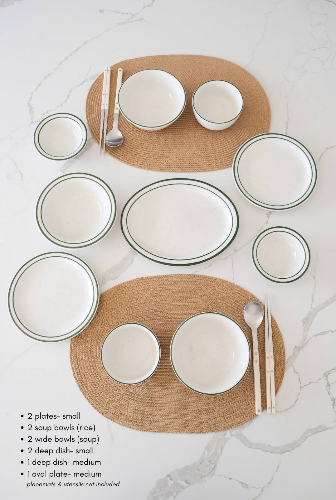 TUXTON Emerald Korean Style Set-10 pieces (Save $8)