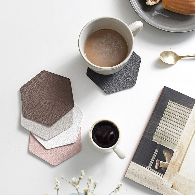 Faux Leather Coasters (4 Colors)