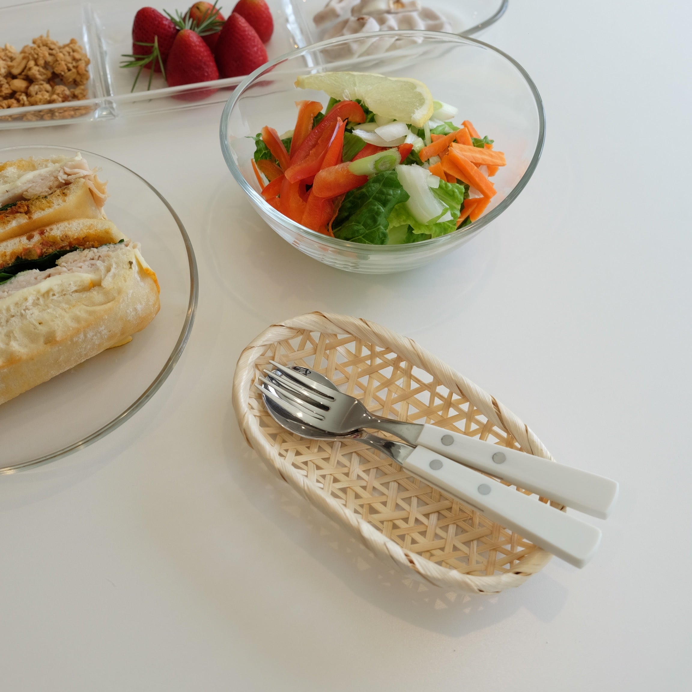 Bamboo Oval Mini Basket