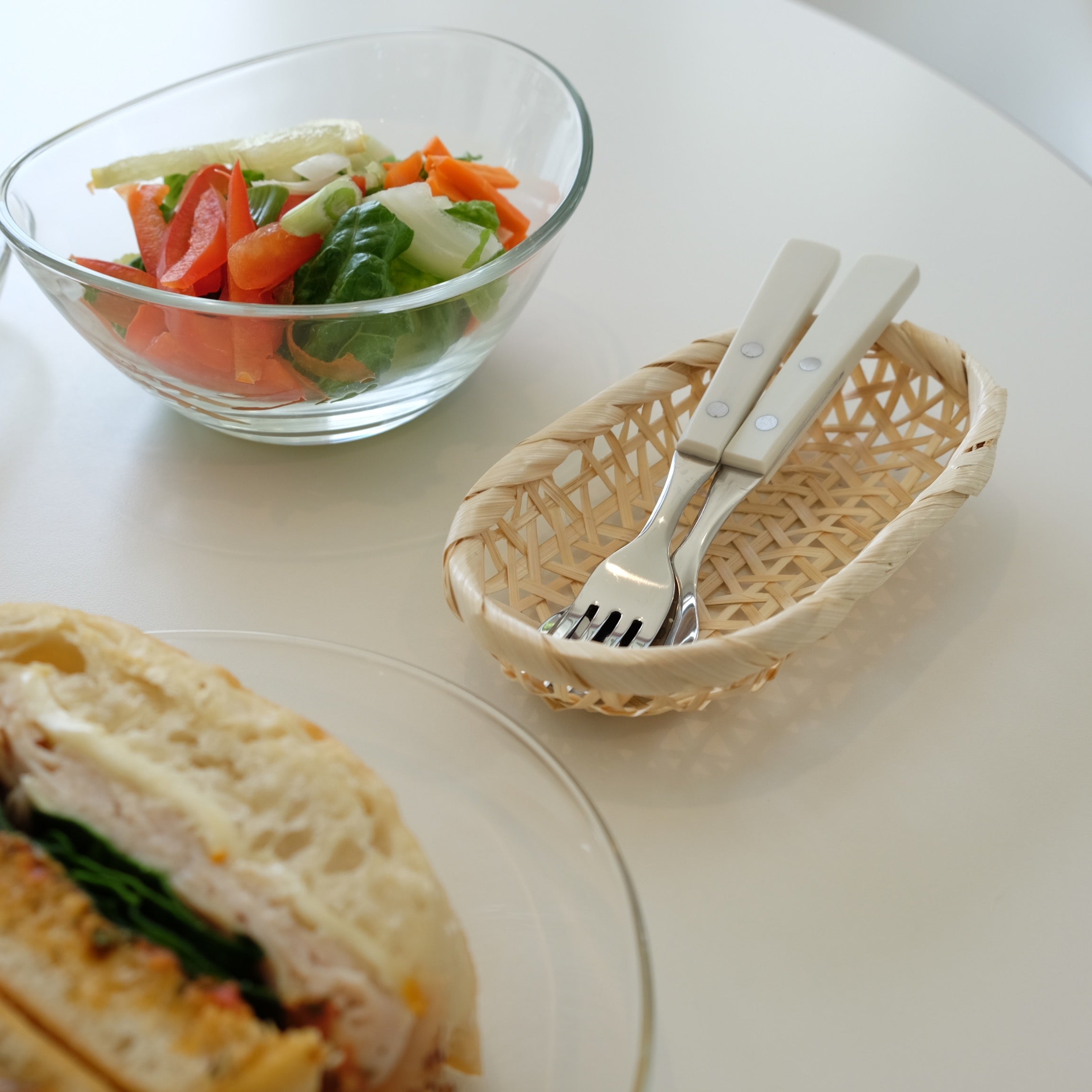 Bamboo Oval Mini Basket