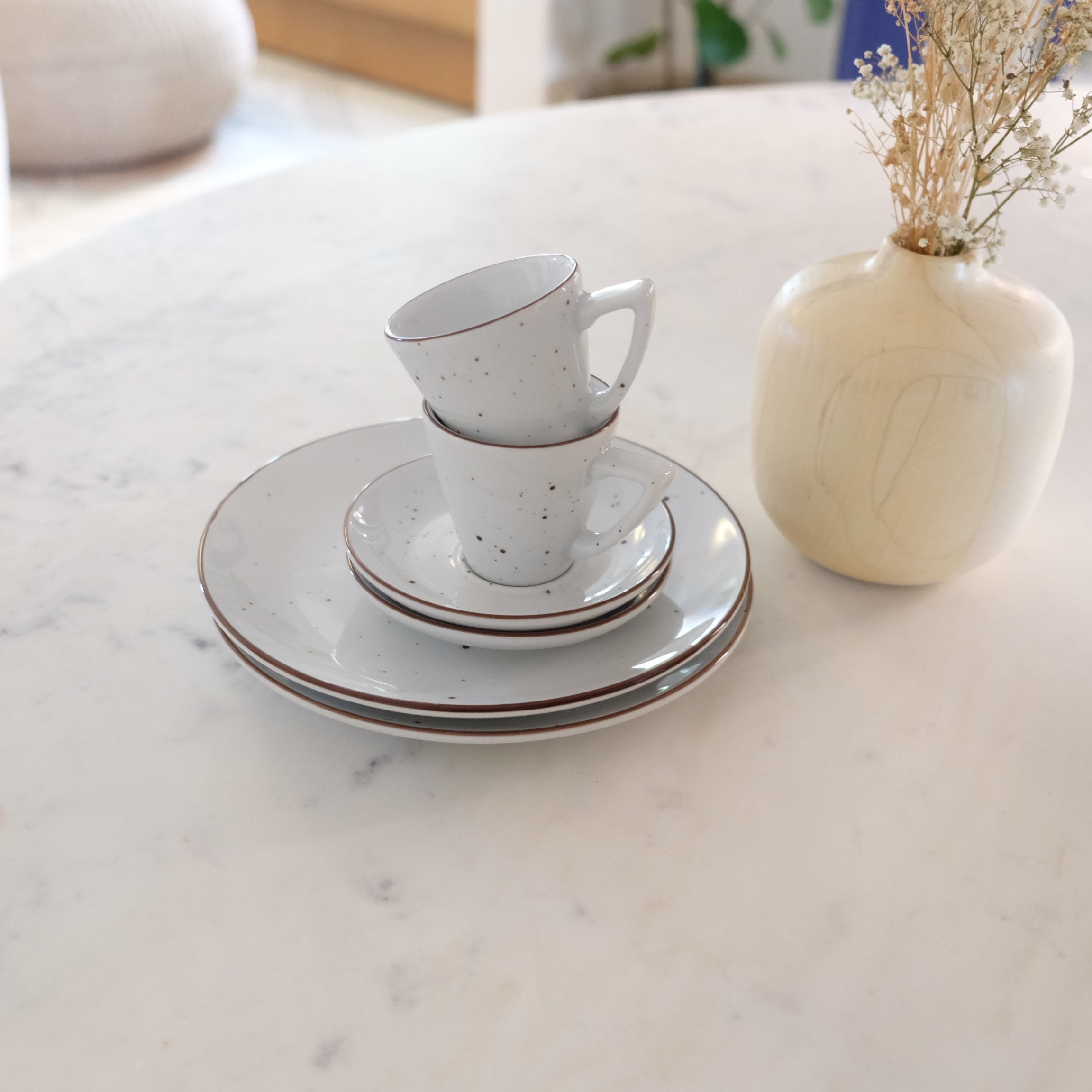 Porvasal Dots Dessert Set (4 pieces)