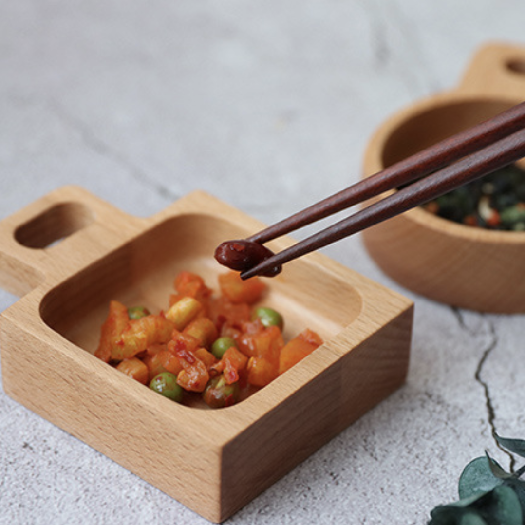 Wood Handle Mini Dish