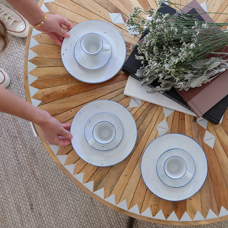 Porvasal Dots Dessert Set (4 pieces)