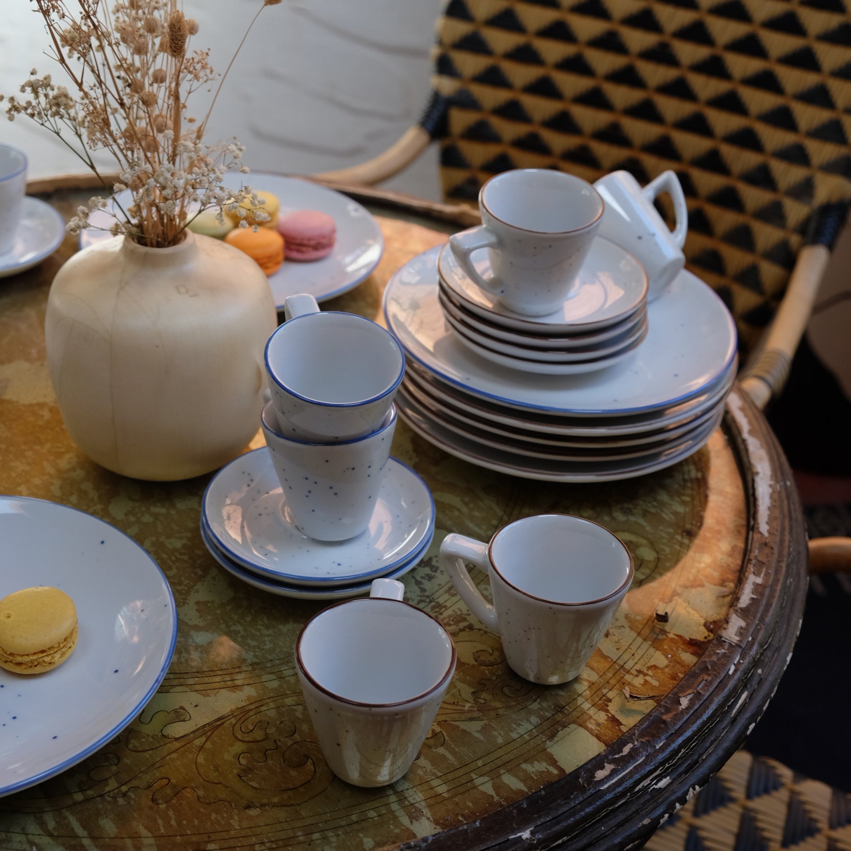 Porvasal Dots Dessert Set (4 pieces)
