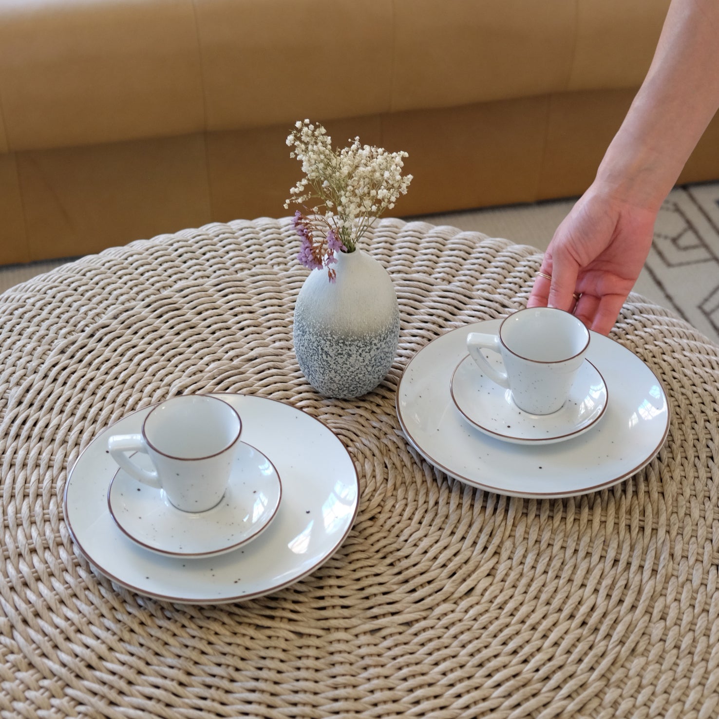 Porvasal Dots Dessert Set (4 pieces)