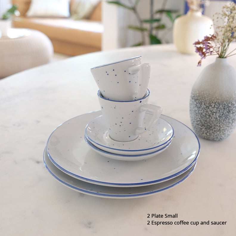 Porvasal Dots Dessert Set (4 pieces)