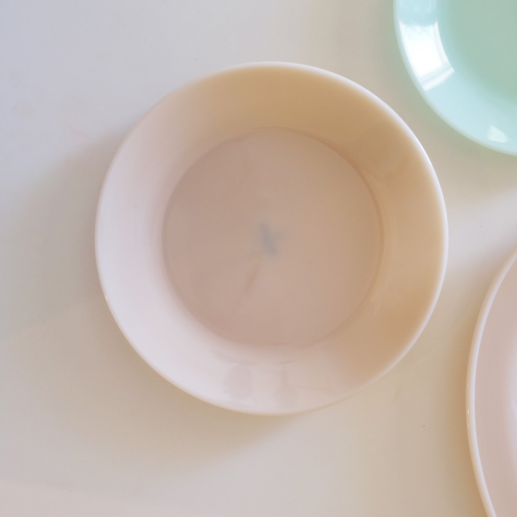 UNS Milk Glass Plates
