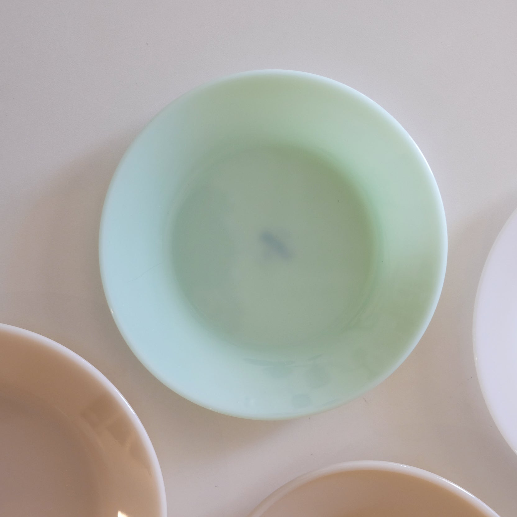 UNS Milk Glass Plates