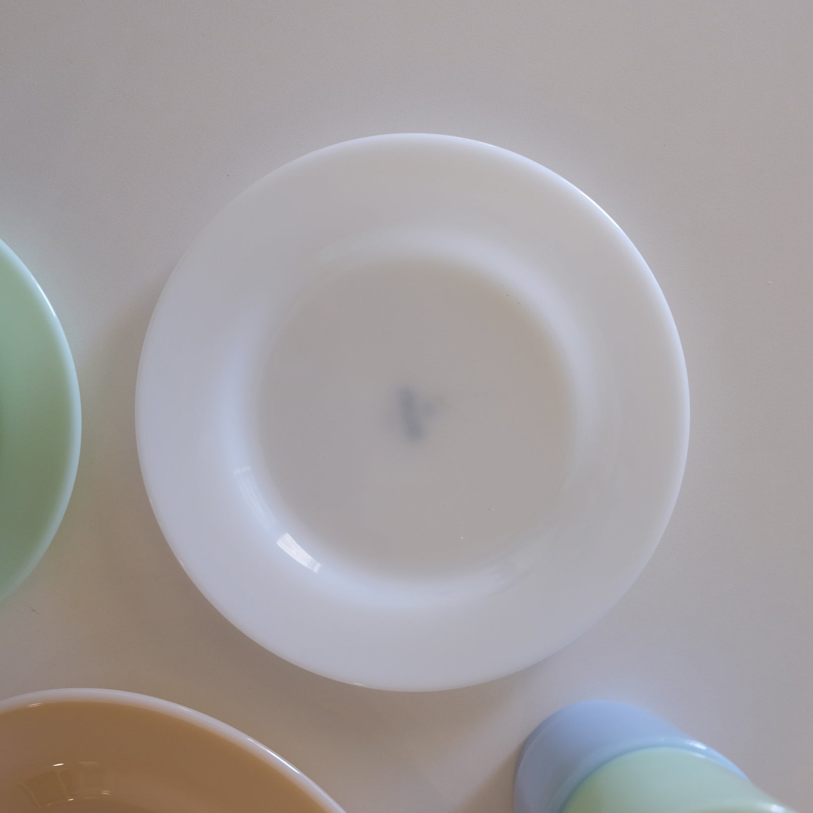 UNS Milk Glass Plates