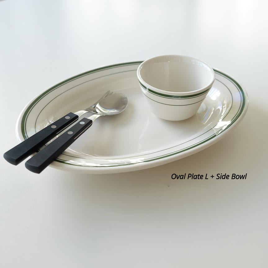 TUXTON Green Bay Oval Plates (5 Sizes)