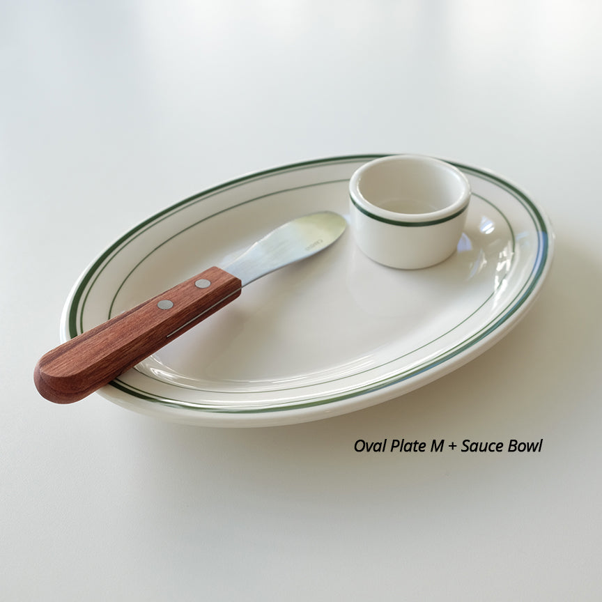 TUXTON Green Bay Oval Plates (5 Sizes)