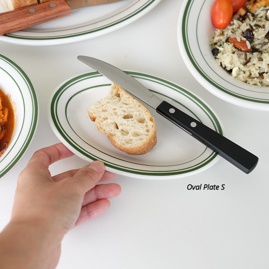 TUXTON Green Bay Oval Plates (5 Sizes)
