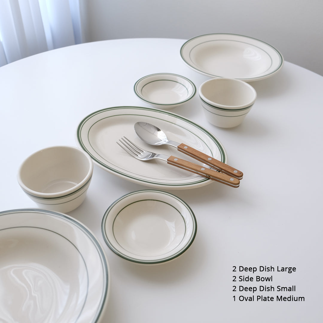 TUXTON Green Bay Pasta Set