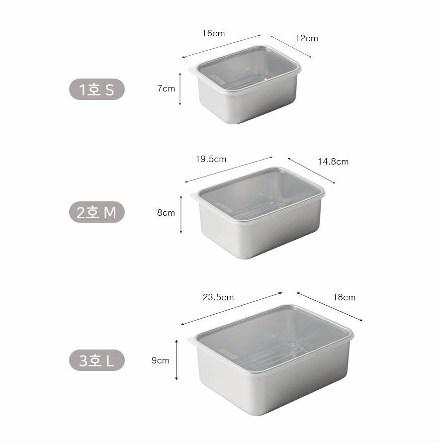 Stainless Steel Deep Airtight Container and Rack Set