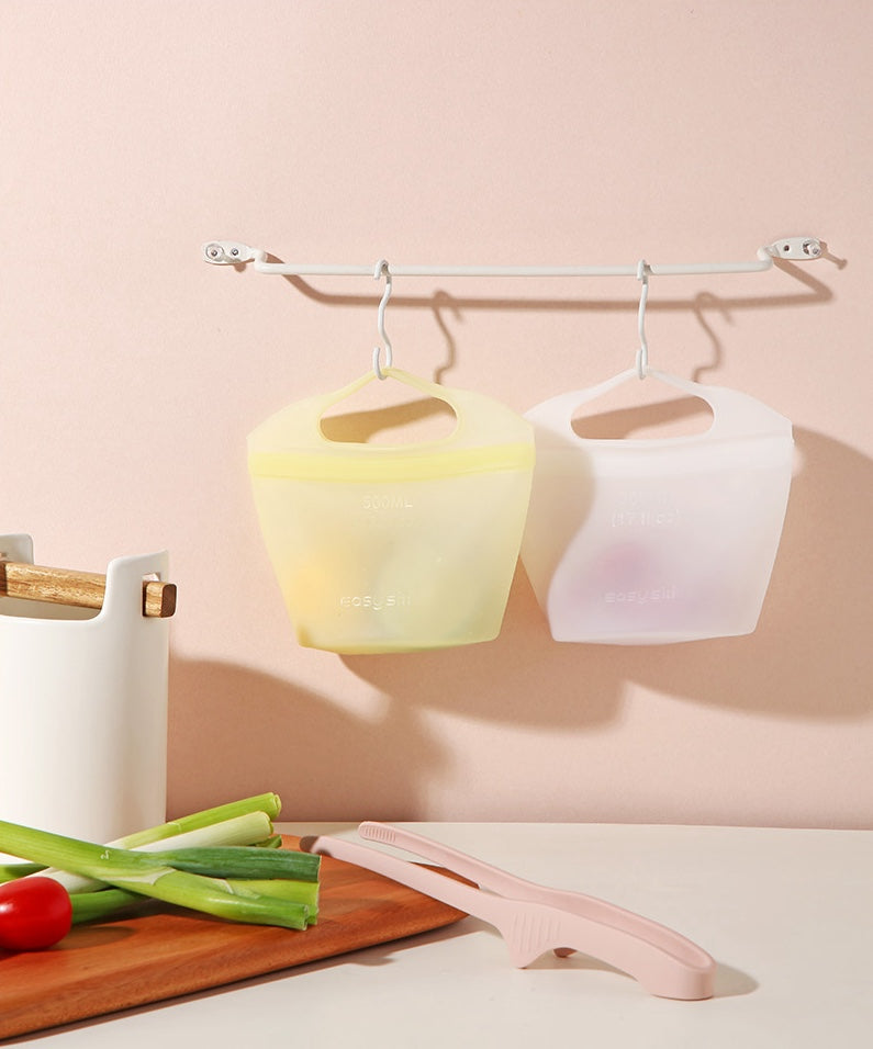 Silicone Zipper Bag with Handle (3p Set)