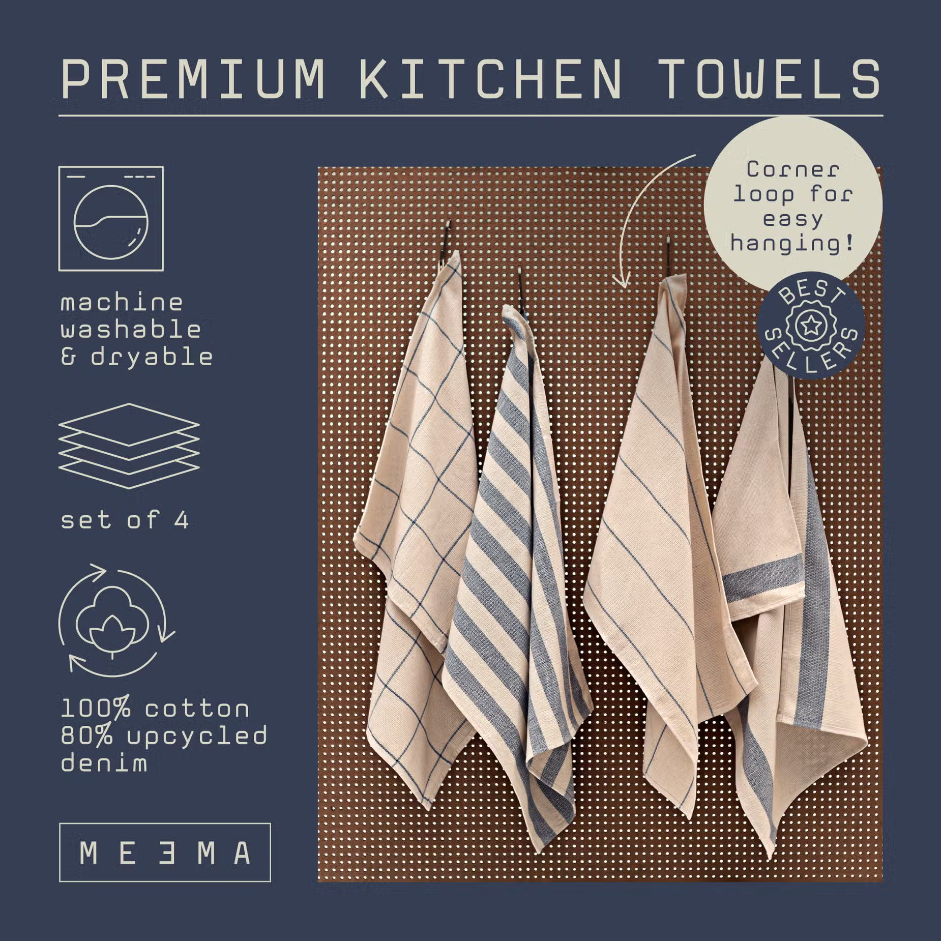 Cotton Kitchen Towels (Set of 4)