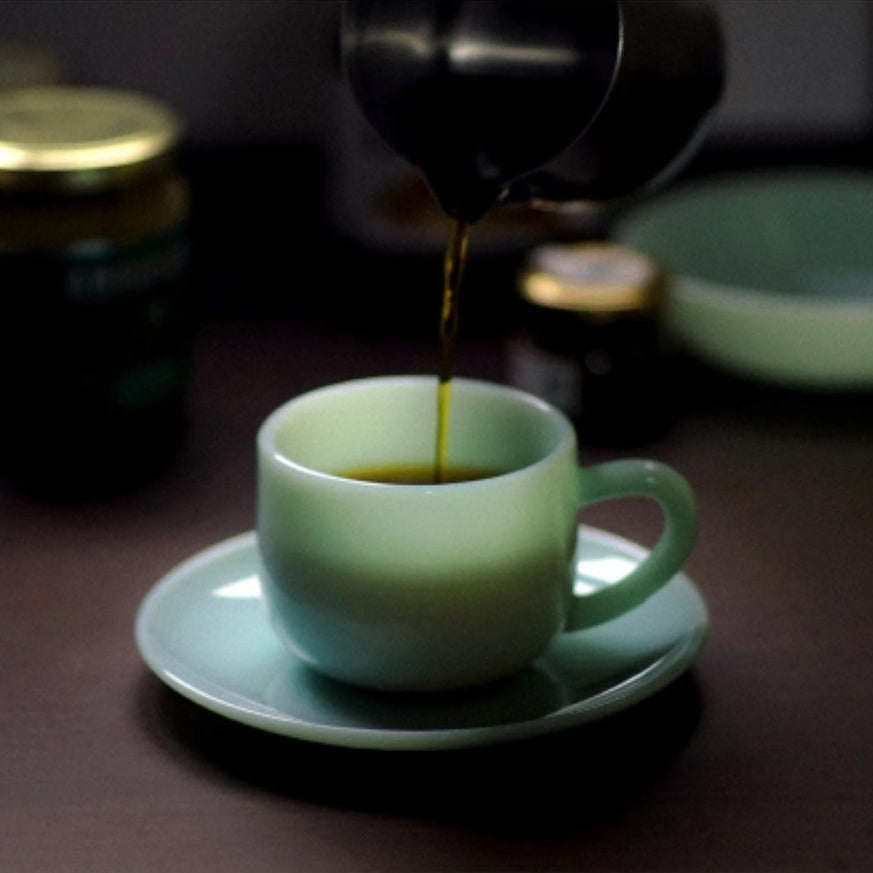 UNS Milk Glass Coffee Cup Set
