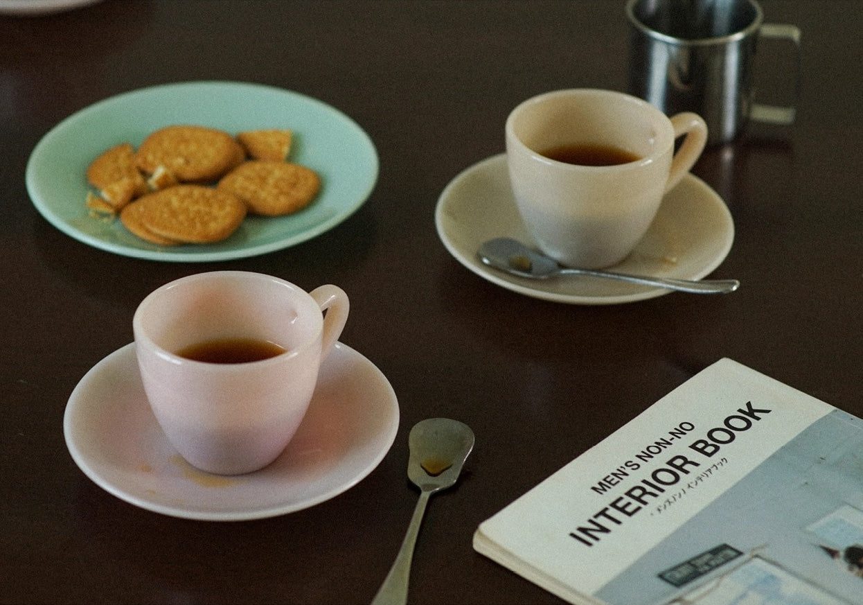 UNS Milk Glass Teacup Set