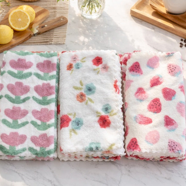 Patterned Soft Microfiber Towel (Pack of 4)