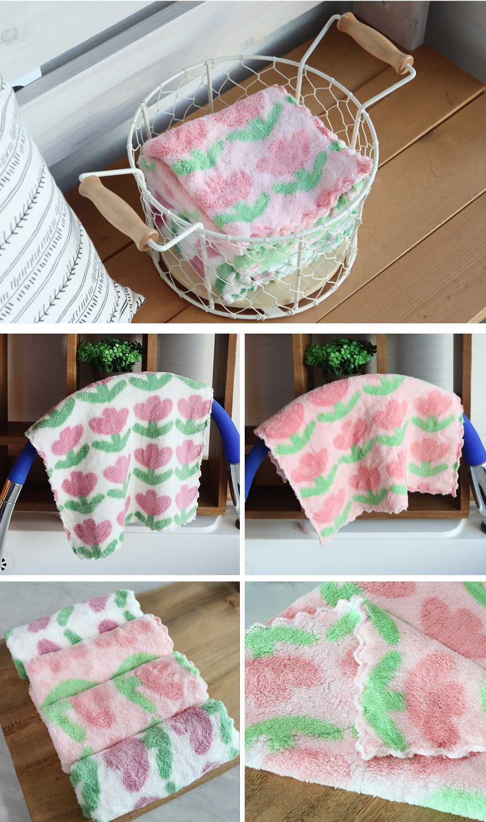 Patterned Soft Microfiber Towel (Pack of 4)