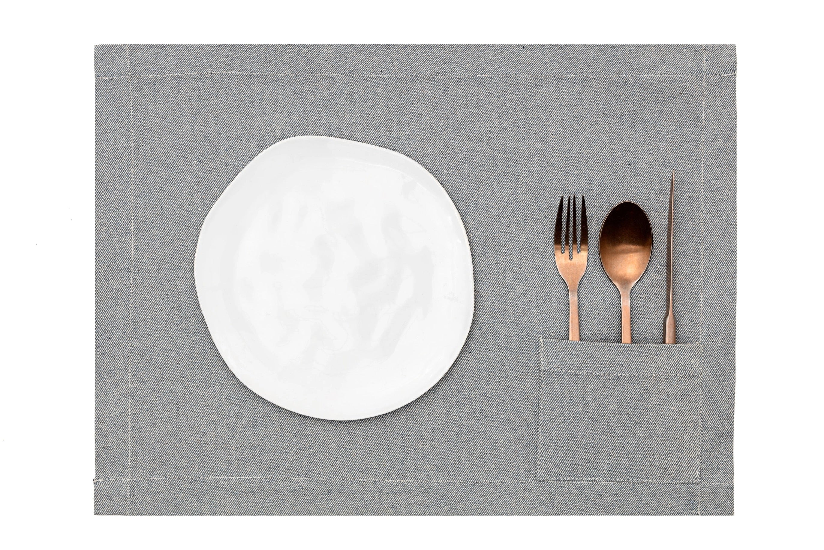Denim Cloth Placemat with Pocket (Set of 4)