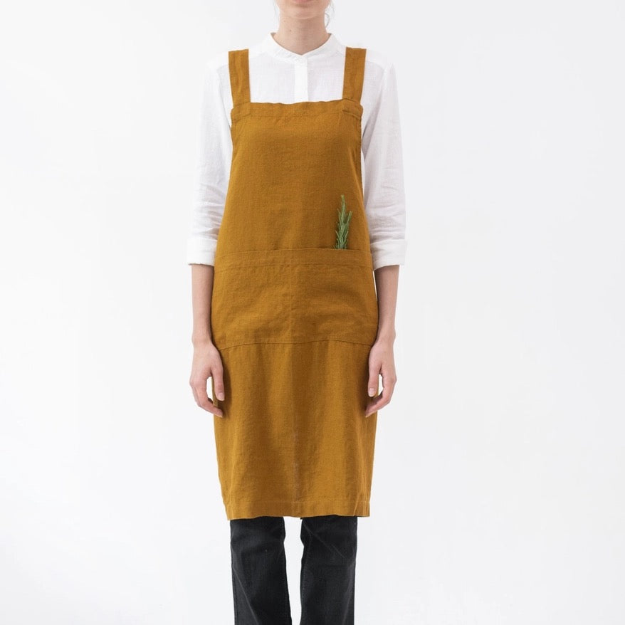 Linen Crossback Apron (New Colors!)