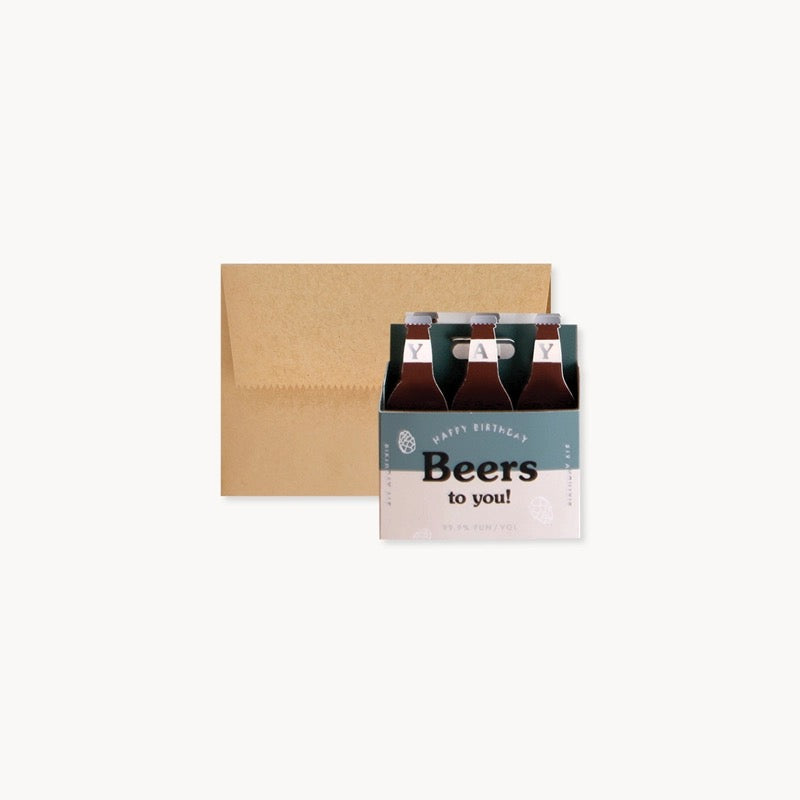 Beers To You Pop-up Birthday Card