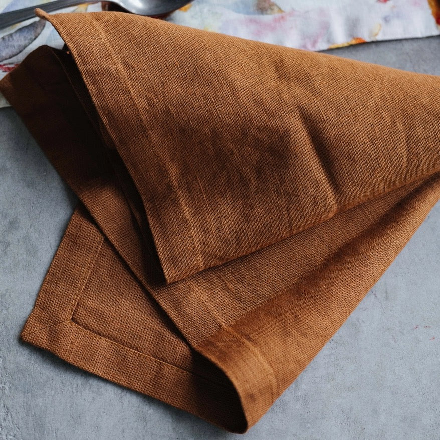 Solid Linen Napkins - Set of 2 (2 Colors)