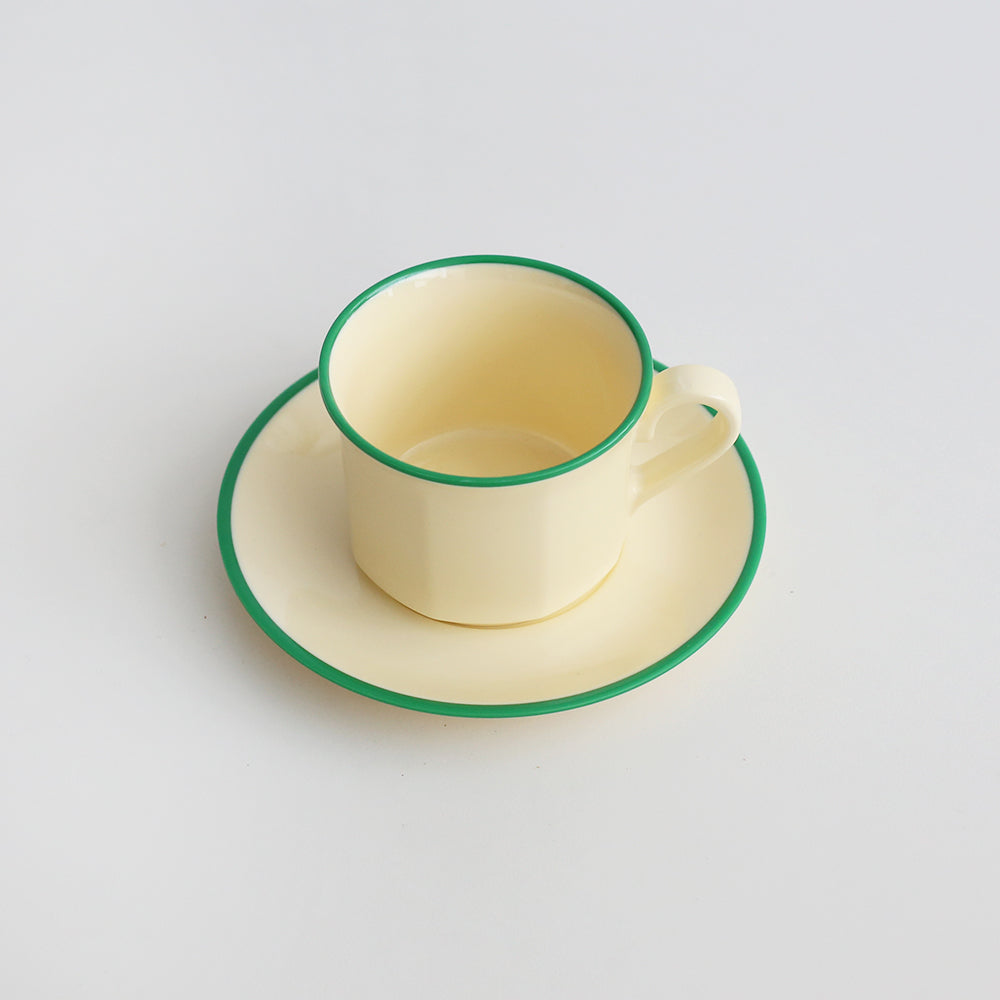 Awaken Melamine Avocado Rim - Coffee Cup