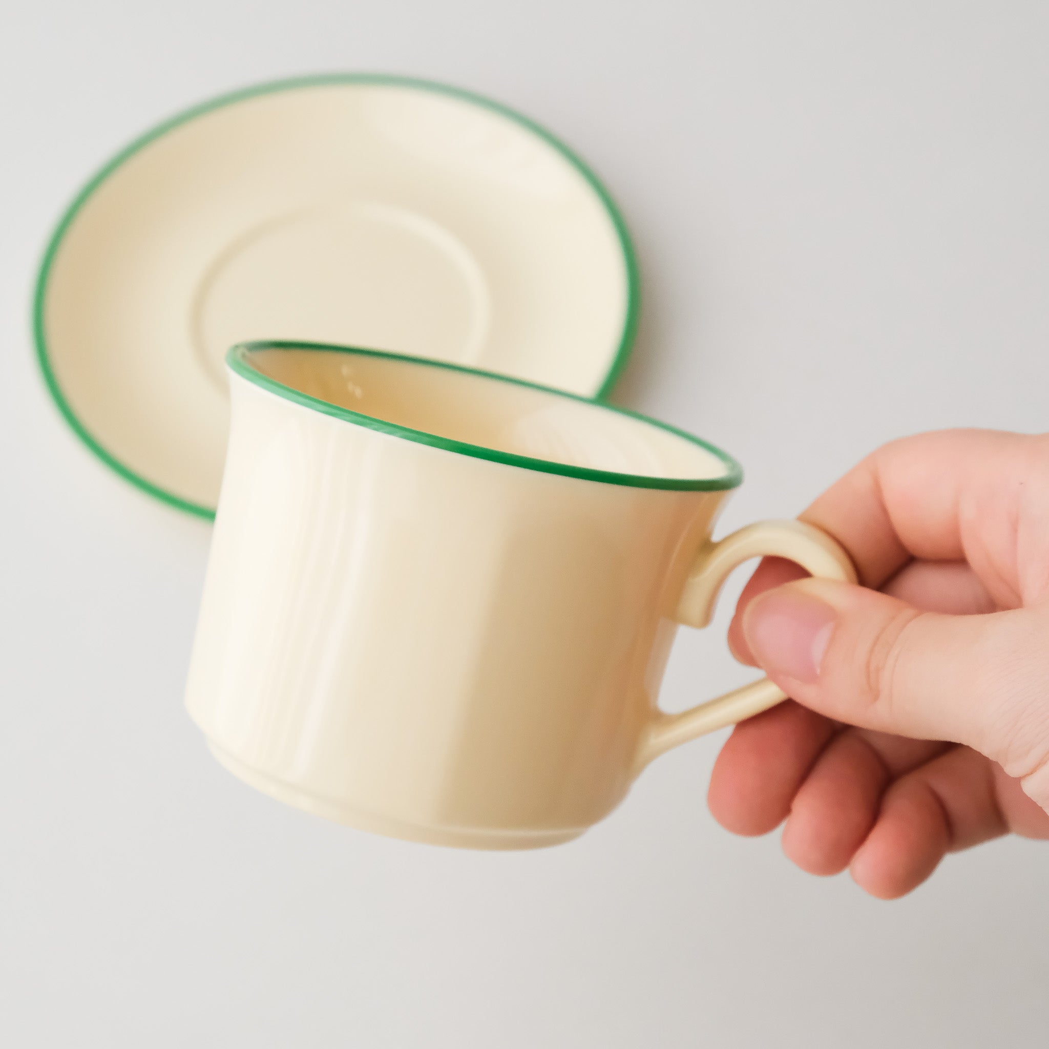 Awaken Melamine Avocado Rim - Coffee Cup