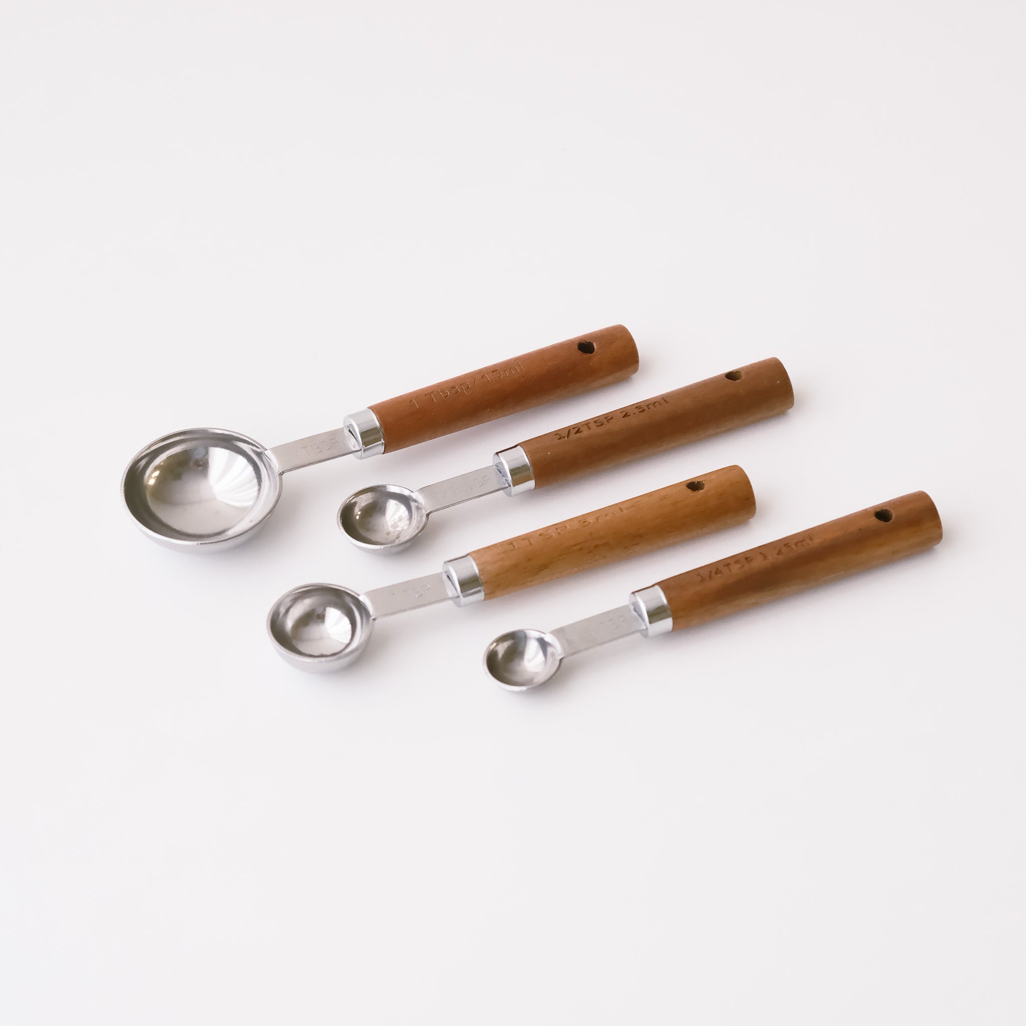 Silver Stainless Steel Measuring Cups & Spoons