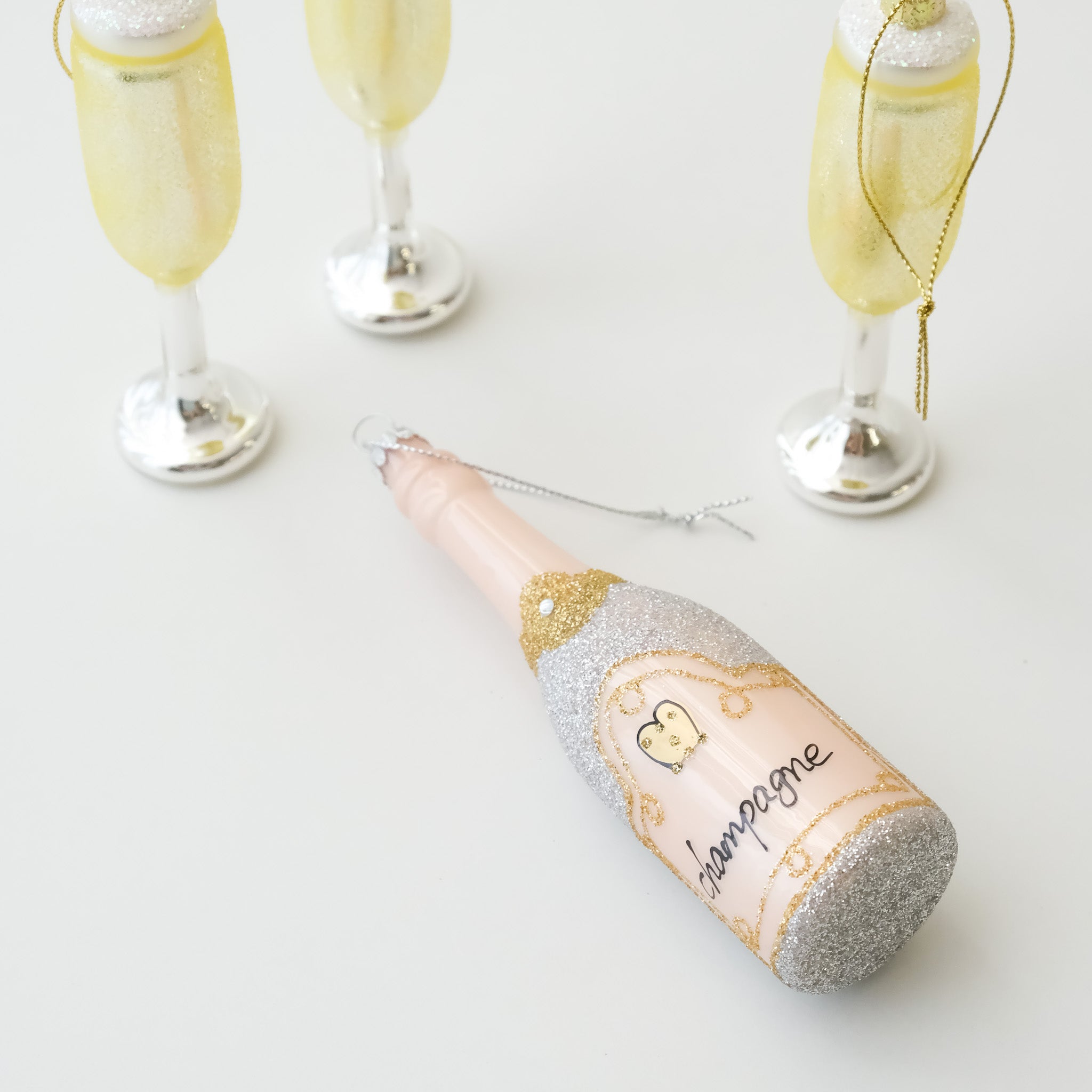 Vintage Heirloom Ornament - Champagne Bottle