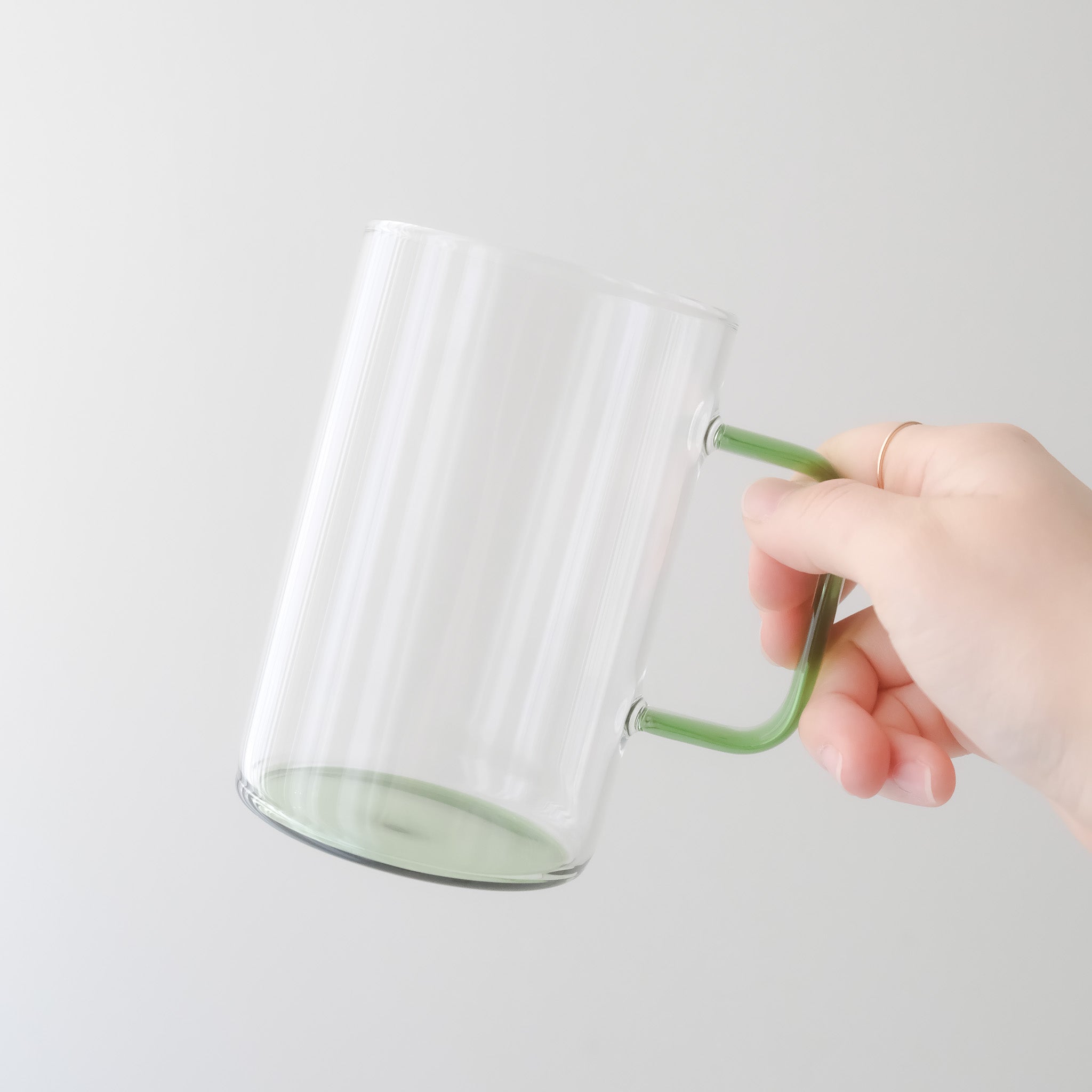 Colored Handle Glass Cup (2 Sizes)