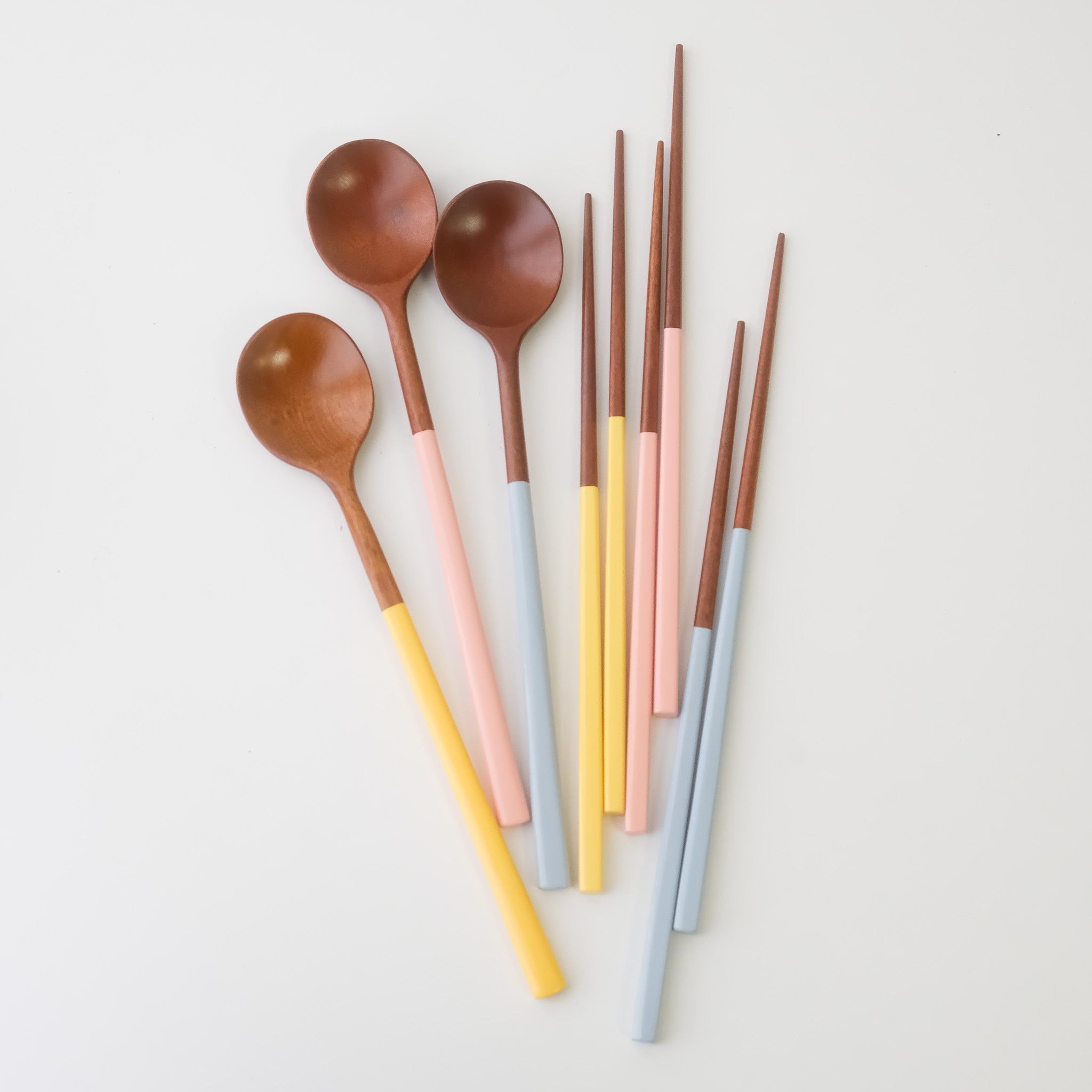 Obangdal Wood Spoon and Chopstick Set (New Colors!)