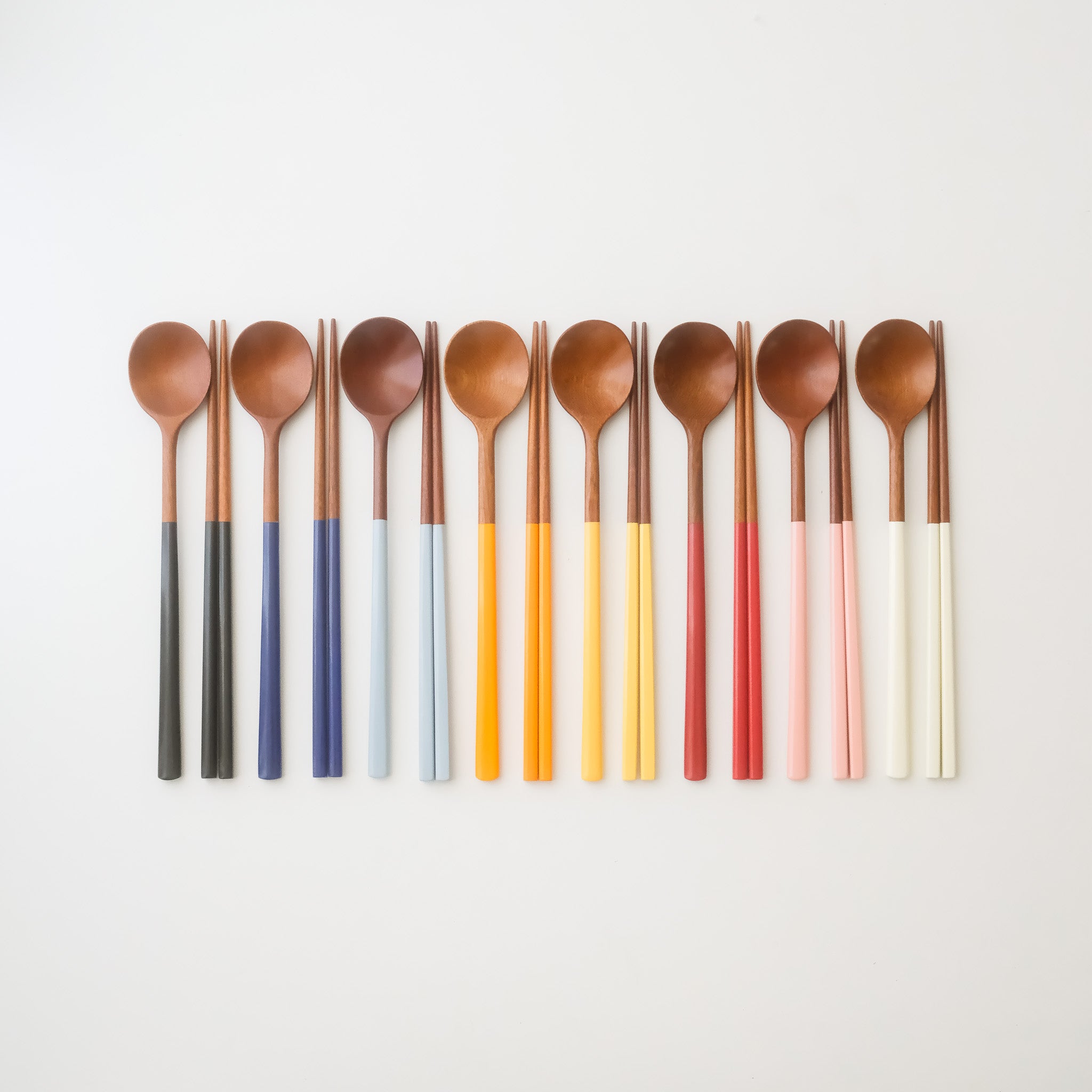 Obangdal Wood Spoon and Chopstick Set (New Colors!)