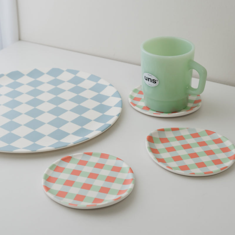 Bamboo-Melamine Coasters- Set of 4