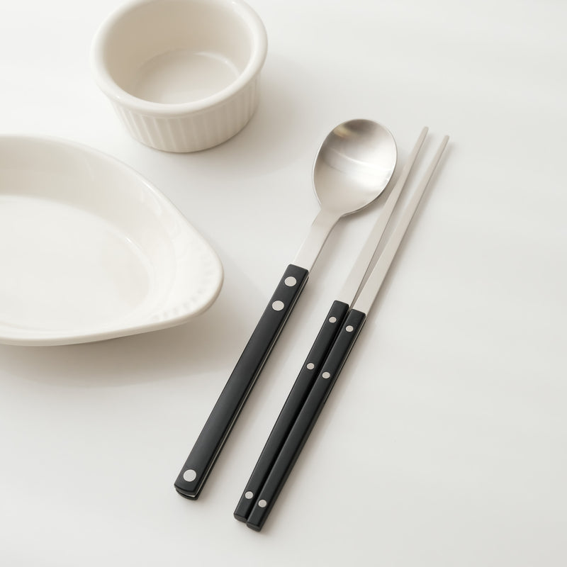 Let's go together for a light luxury retro tableware set  chopsticks,  spoons, gifts - Shop timestone-goods Cutlery & Flatware - Pinkoi