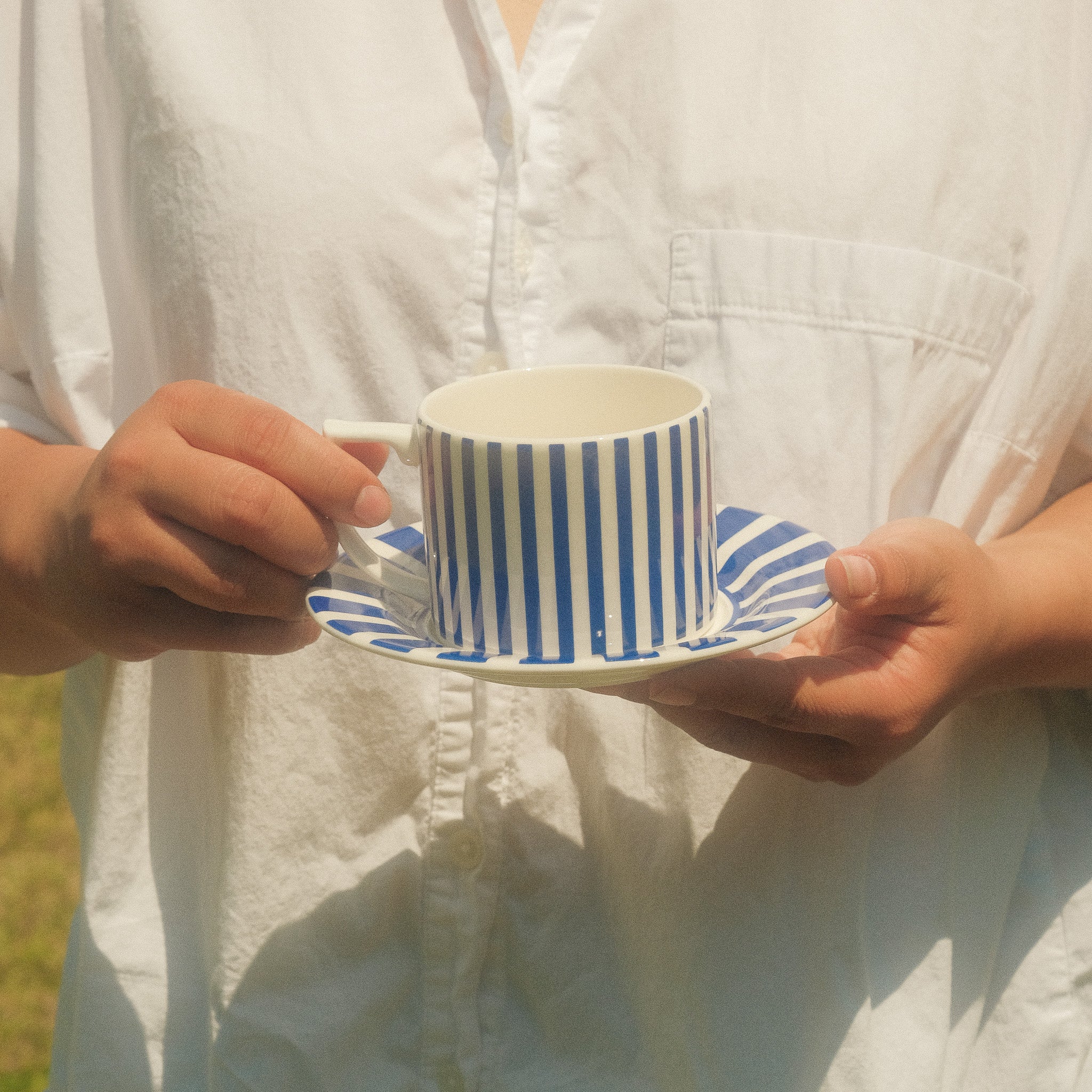 Steccato Narrow Teacup & Saucer