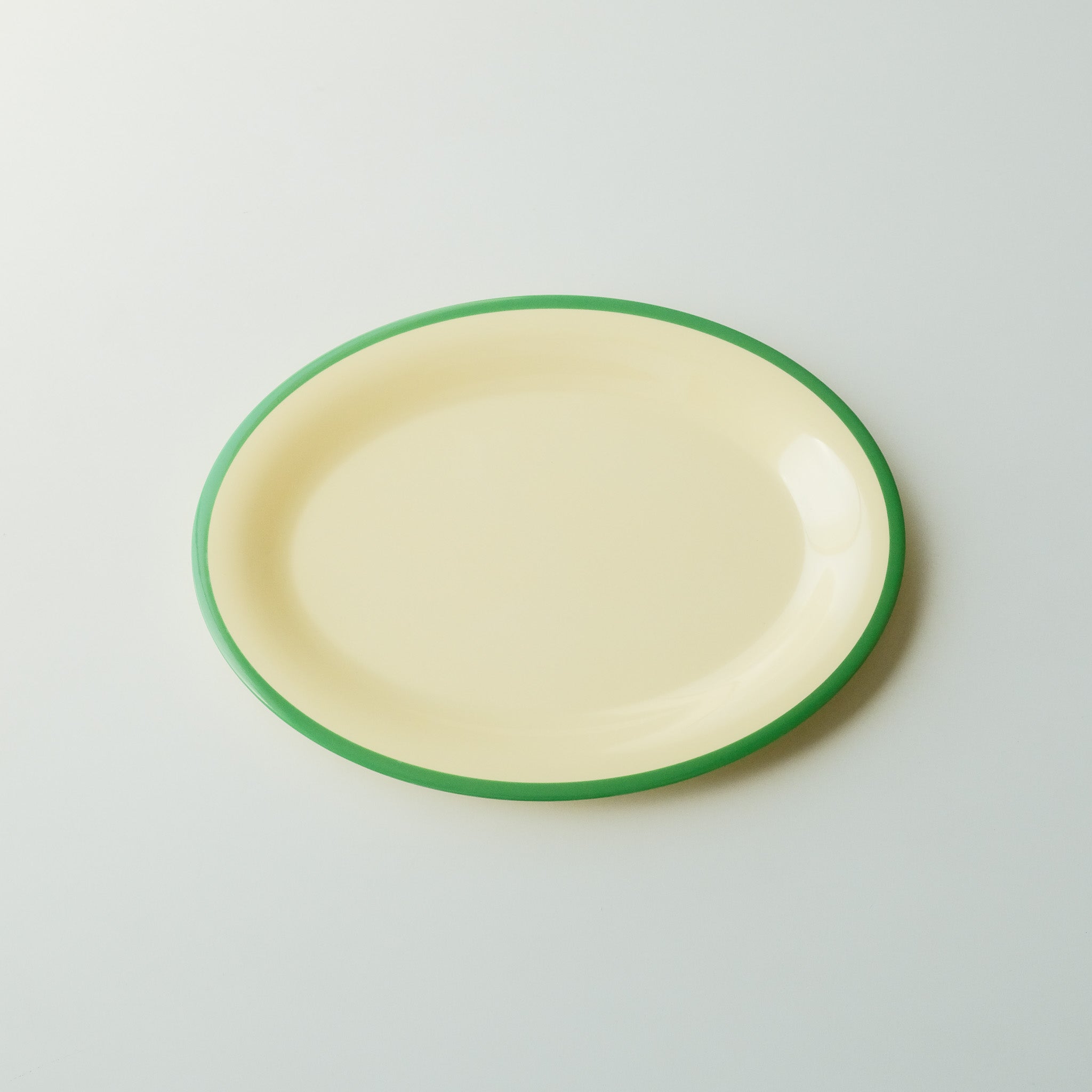 Awaken Melamine Avocado Rim - Oval Plate
