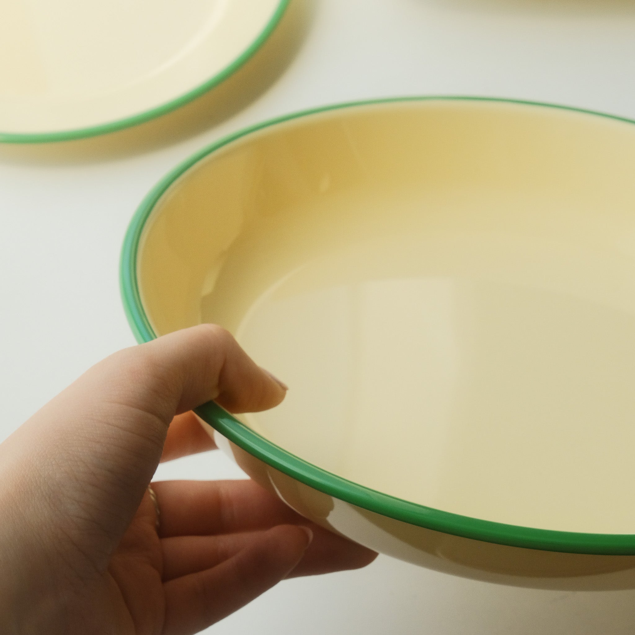 Awaken Melamine Avocado Rim - Deep Plate
