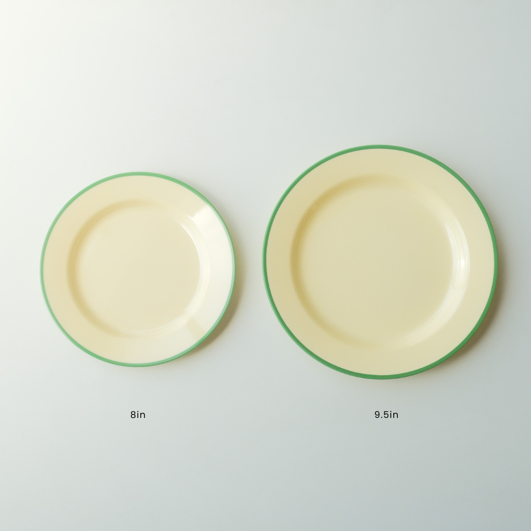 Awaken Melamine Avocado Rim - Plate