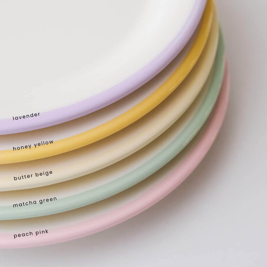 Awaken Melamine Macaron Rim Plate (5 Colors)