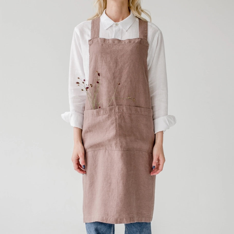 Linen Crossback Apron (New Colors!)