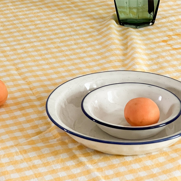 Epok Blue Rim Series - Round Plate (2 Sizes)