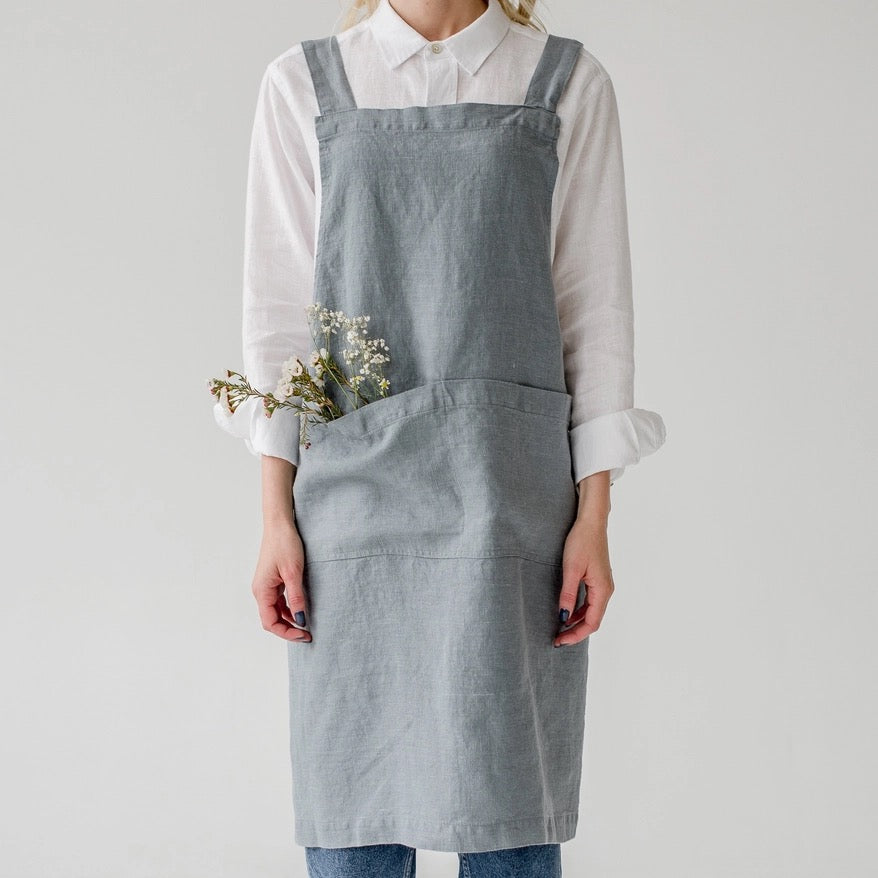 Linen Crossback Apron (New Colors!)