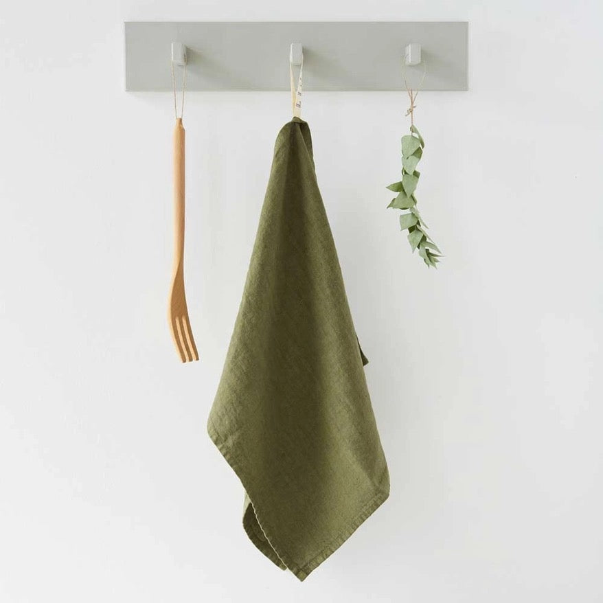 Solid Linen Kitchen Towel (8 Colors)