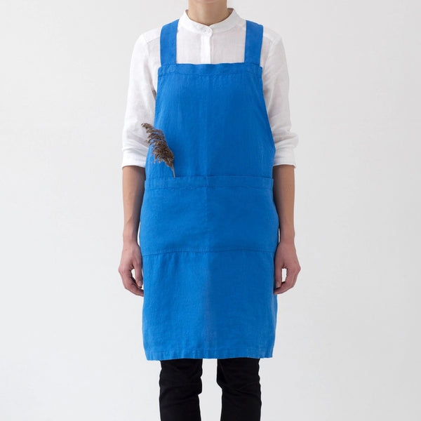 新品　TKMK ORIGINAL LINEN APRON BLUE×WHITE 12月初旬発送】TKMK ORIGINAL LINEN APRON / BLUE×WHITE